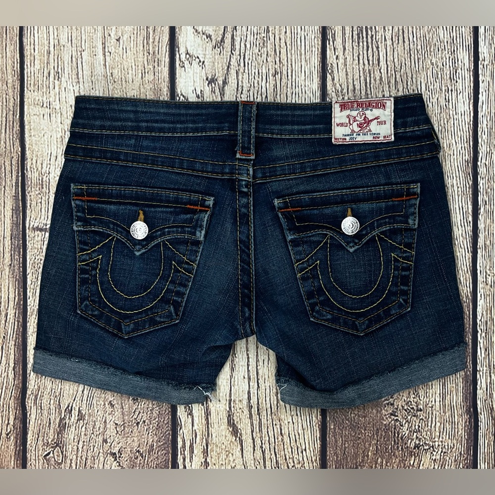 True Religion Joey Cuffed Jean Shorts Sz. 27